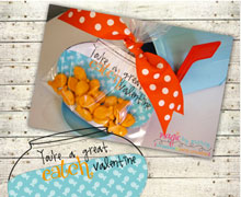 Personalized Goldfish Valentines